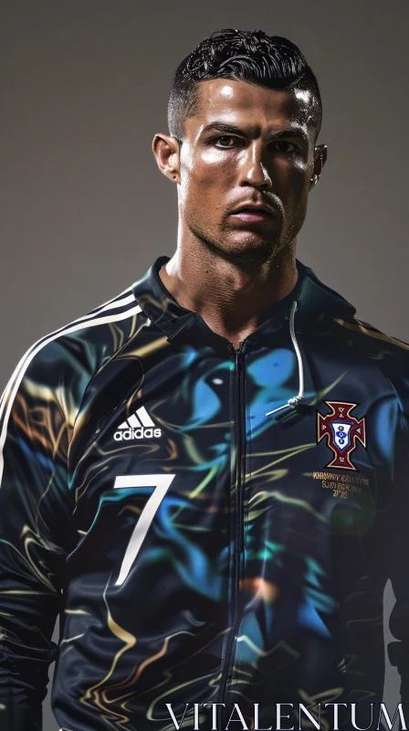 Portrait of Cristiano Ronaldo AI Image