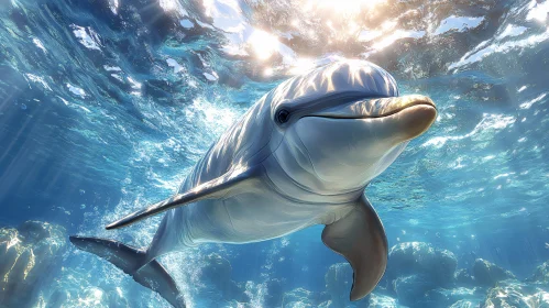 Graceful Dolphin Swimming