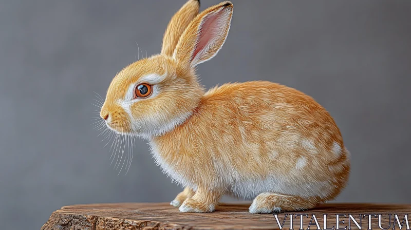 Cute Bunny with Expressive Eyes AI Image