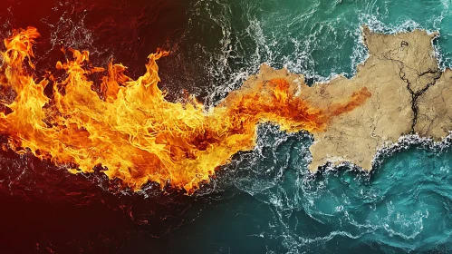 Elemental Battle: Fire Meets Water and Earth