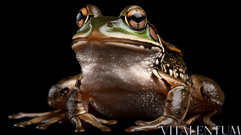 Detailed Frog Portrait AI Image