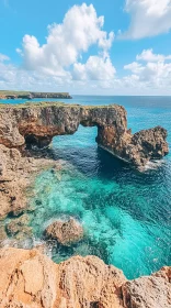 Coastal Sea Arch with Brilliant Turquoise Waters