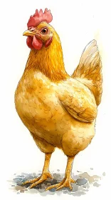 Elegant Chicken Artwork