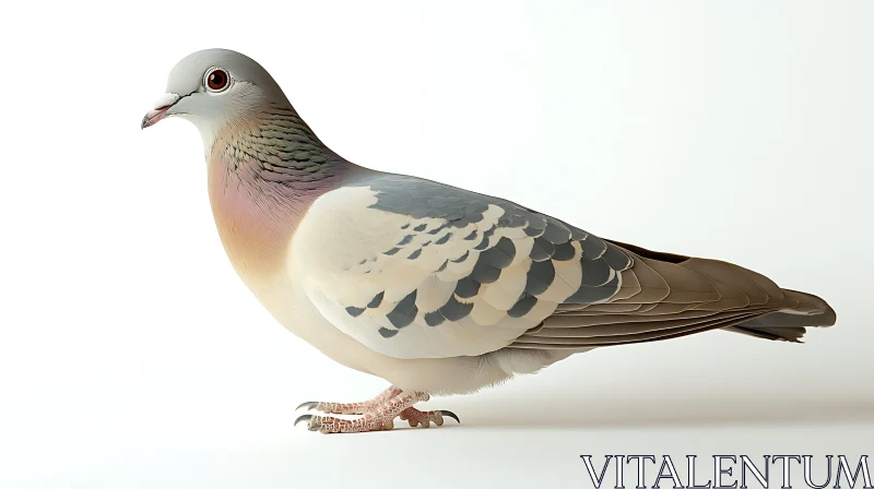 AI ART Serene Pigeon Image with Soft Lighting