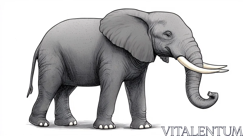 AI ART Artistic Elephant Rendering