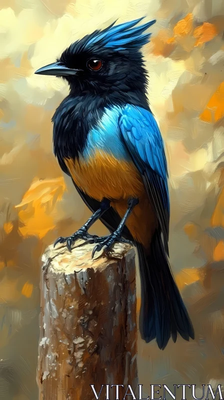 AI ART Bird Artwork in Natural Setting