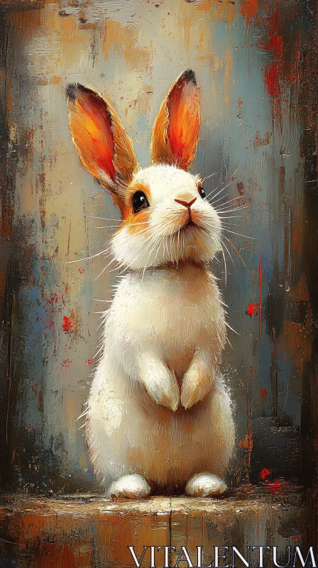 AI ART Textured Rabbit Art