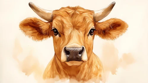 Expressive Cow Artwork