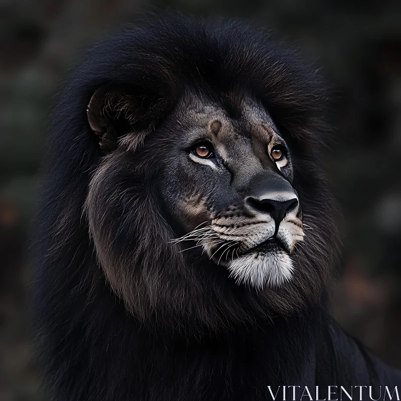 AI ART Dark Mane Lion