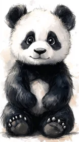 Endearing Panda Art