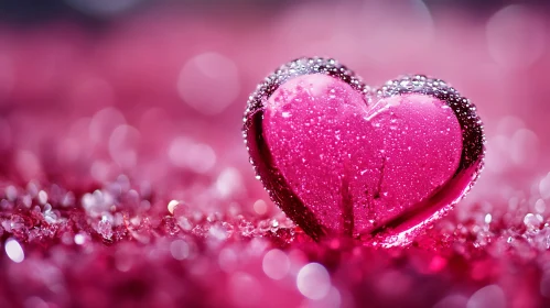 Crystalline Heart in Pink Light