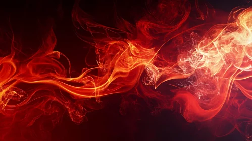 Intricate Flames and Smoke Patterns