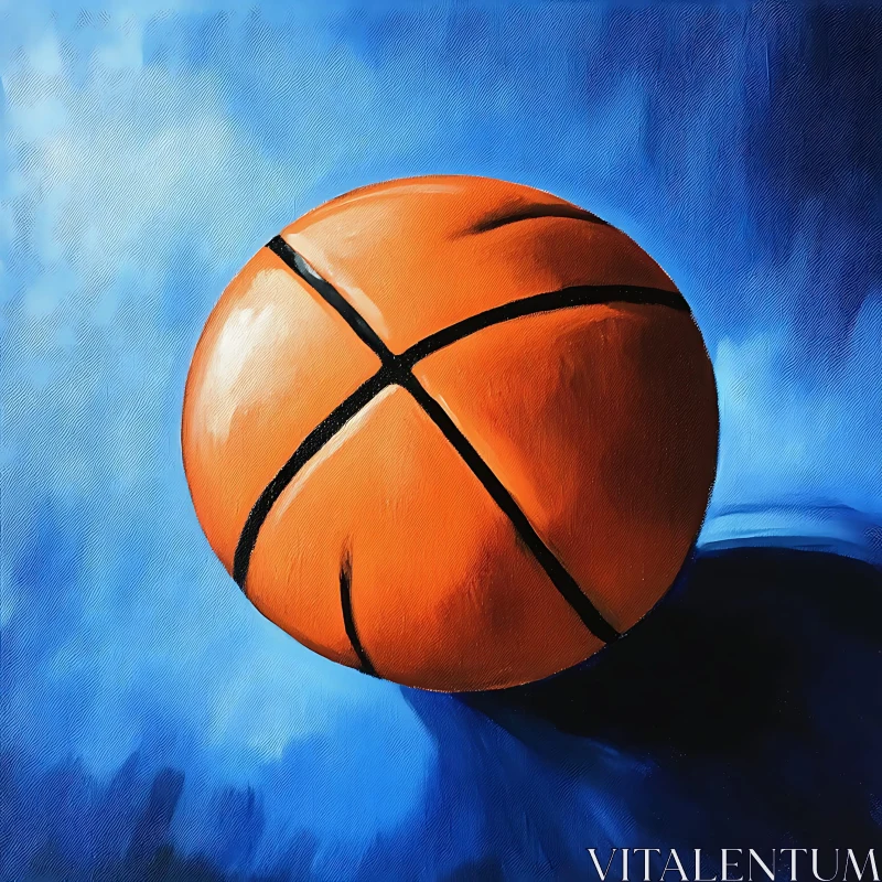 Painted Basketball AI Image