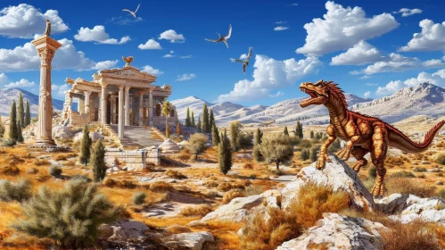 Majestic Ruins: Ancient Greek Temple amidst Natural Splendor