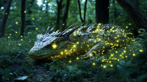 Luminous Dragon in Woodland Realm