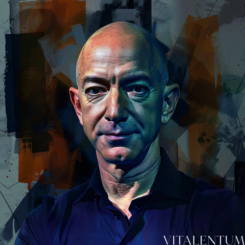 Artistic Jeff Bezos Portrait AI Image