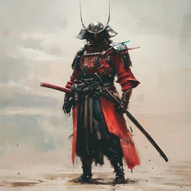 Armored Samurai with Katana