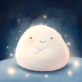 Cute Cartoon Blob Character Illustration