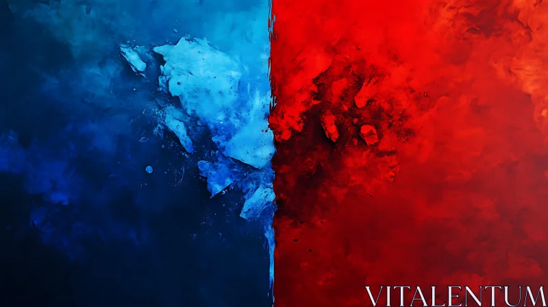 Red and Blue Abstract AI Image