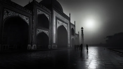 Monochrome Taj Mahal, India