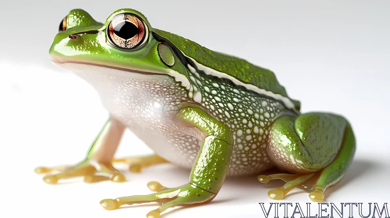 Detailed Frog with Expressive Eyes AI Image