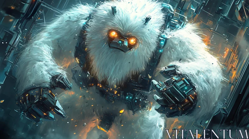 AI ART Mechanical Yeti in Sci-Fi Setting