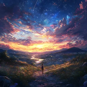 Evening Sky and Landscape