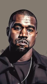 Kanye West Portrait Illustration