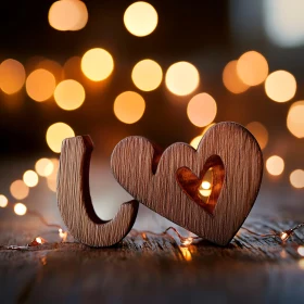 Love Decoration with Bokeh Effect