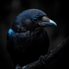Mystic Raven on a Branch