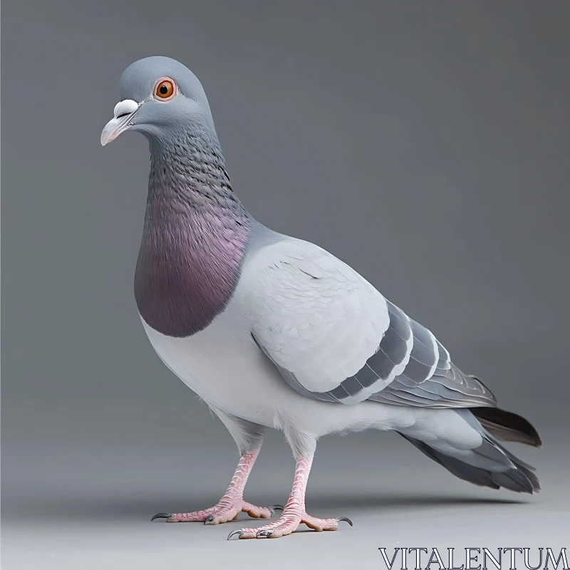 Grey and Lavender Plumage Pigeon AI Image