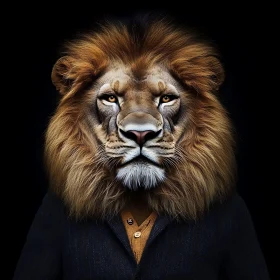 Regal Lion in Formal Wear