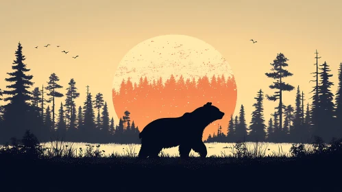Wildlife Silhouette at Dusk
