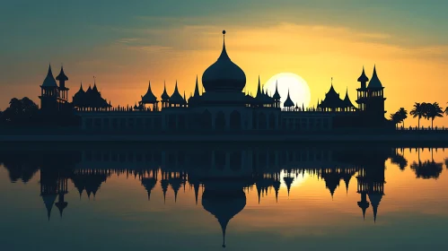 Palace Silhouette at Sunset