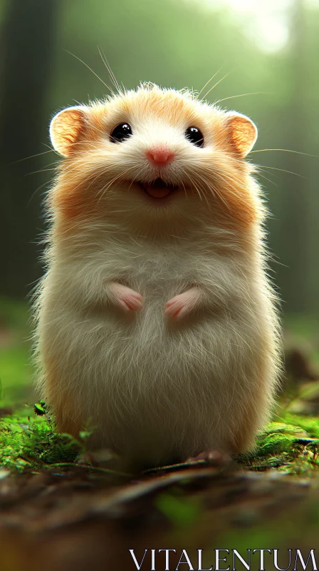 AI ART Charming Fluffy Hamster