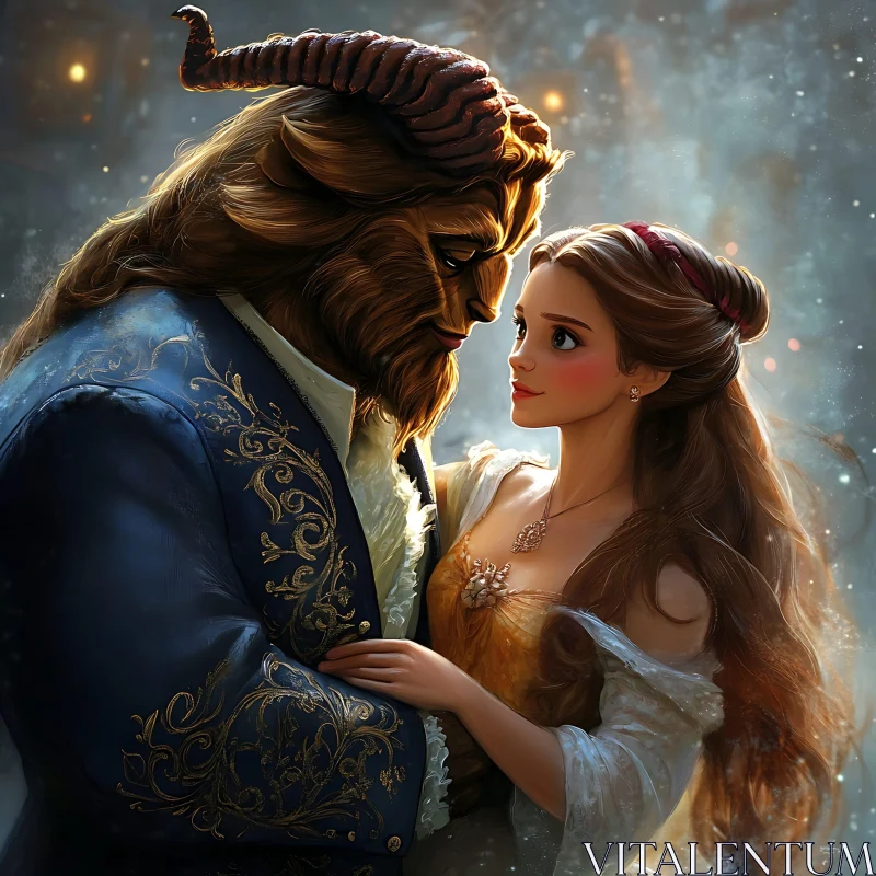 Beauty and the Beast: A Love Story AI Image