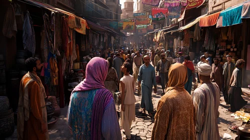 Crowded Market Street