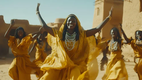 Women Dancing in the Desert