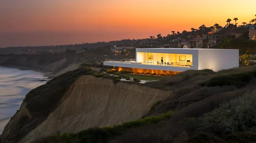 Contemporary House on Cliff by the Ocean