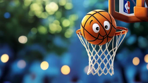 Basketball Cartoon Character Illustration