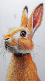 Colorful Rabbit Drawing Art