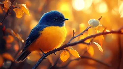 Stunning Blue and Yellow Bird