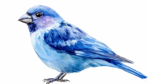 Artistic Bluebird in Watercolor