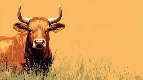 Pastoral Cow Art