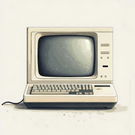 Retro Computer Illustration