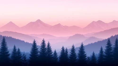 Tranquil Mountain Landscape at Sunrise