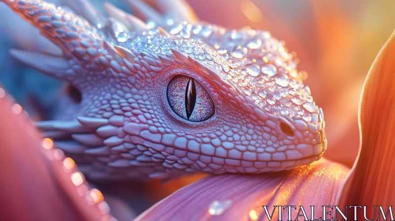 AI ART Enchanted Dragon Close-Up