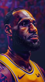 Iconic Portrait of LeBron James