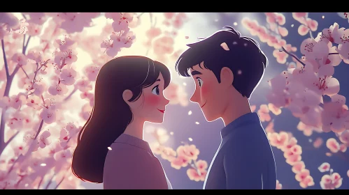 Spring Romance Anime Illustration