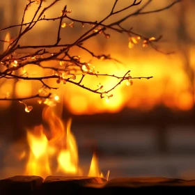 Ice and Fire at Sunset